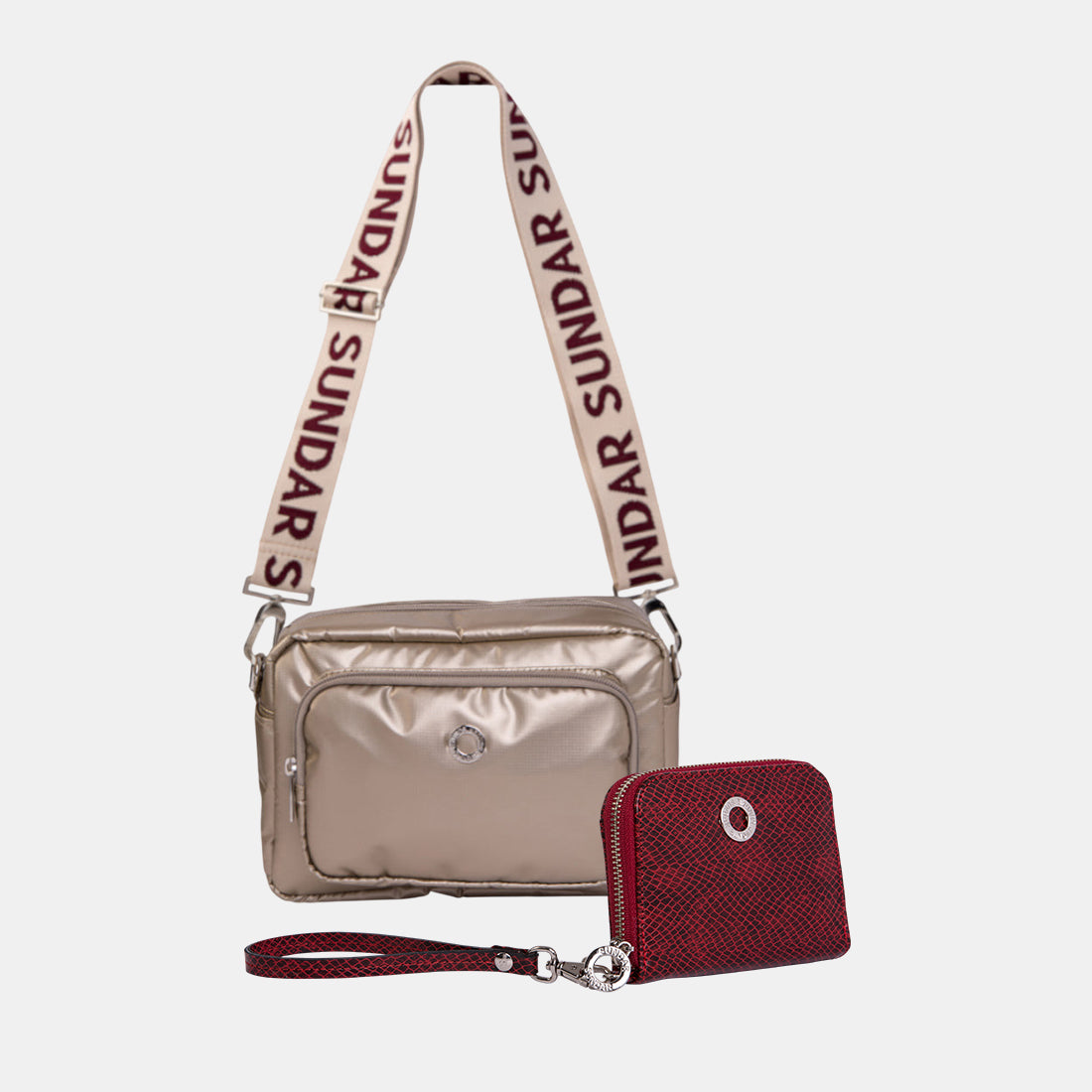 Kit Bolsa Crossbody Laura Dorada