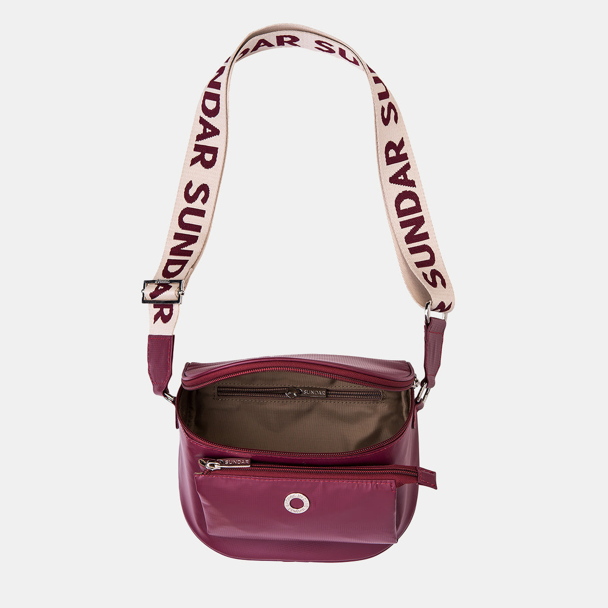 Bandolera Berenjena Metálica