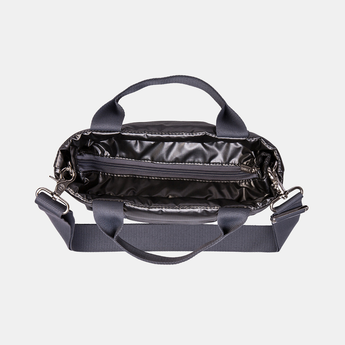 Bolsa Básica Mini Gris con Asa Ribbon Gris