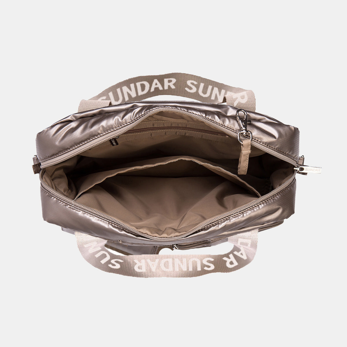 Crossbody Mediana Estaño con Asa Larga Ajustable