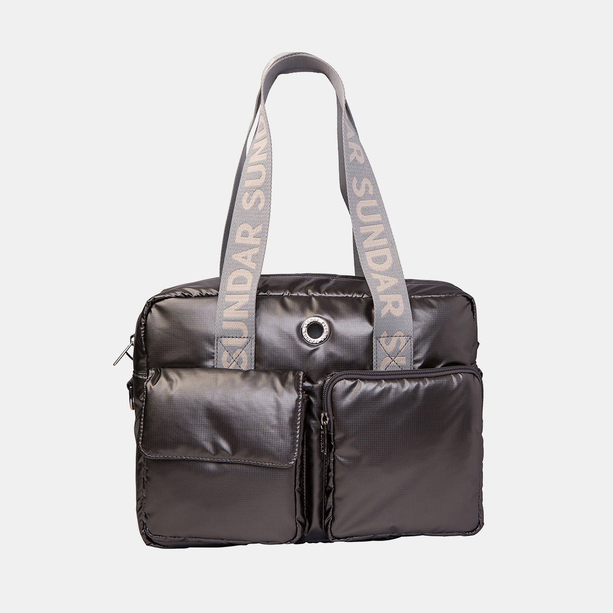 Crossbody Mediana Gris Plomo con Asa Larga Ajustable