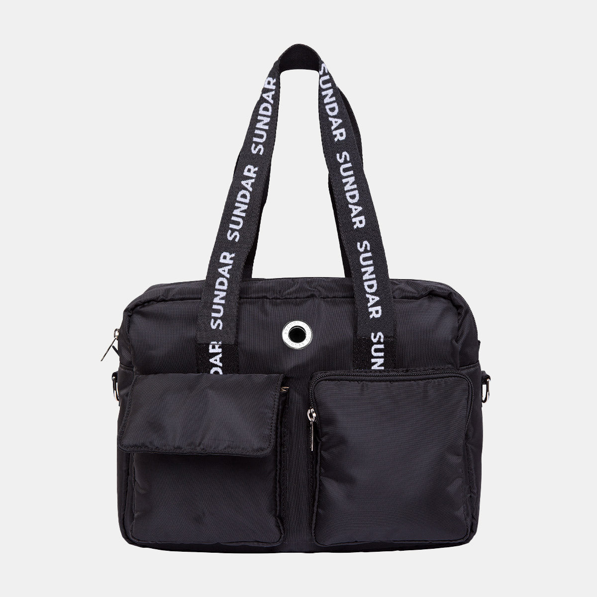 Crossbody Mediana Negra con Asa Larga Ajustable