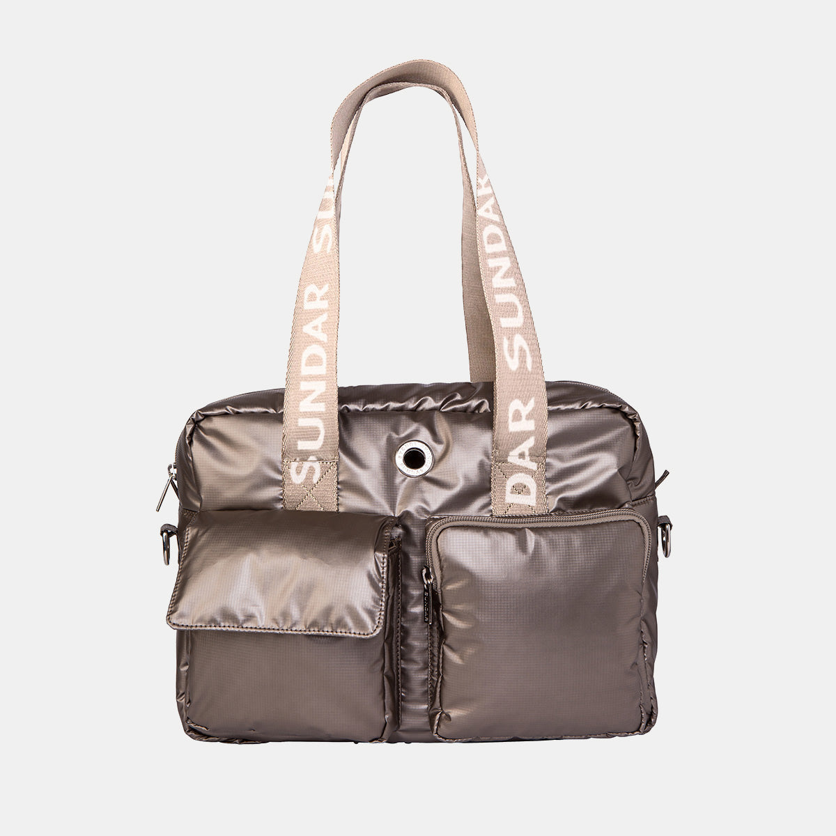 Crossbody Mediana Estaño con Asa Larga Ajustable