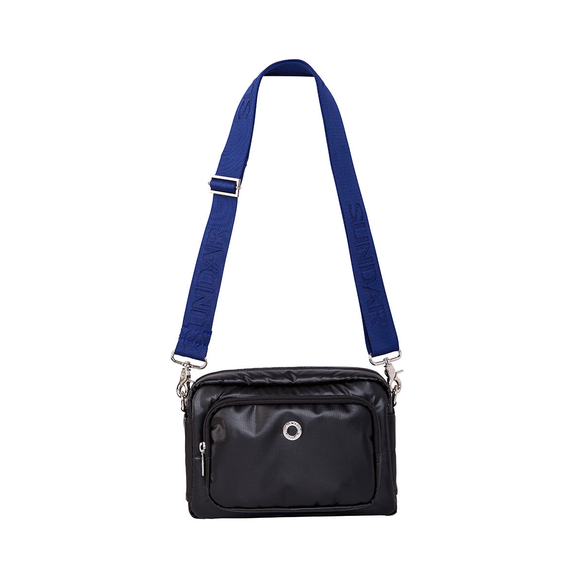 Bolsa Crossbody Laura Negra Metálica