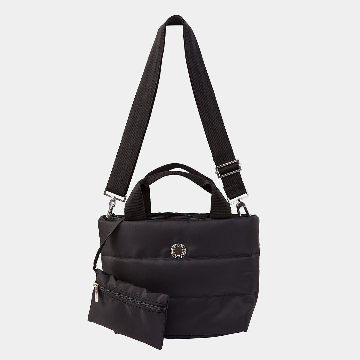 Bolsa Básica Mini Negra con Asa Ribbon Negro