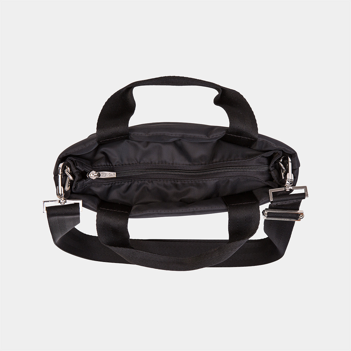 Bolsa Básica Mini Negra con Asa Ribbon Negro