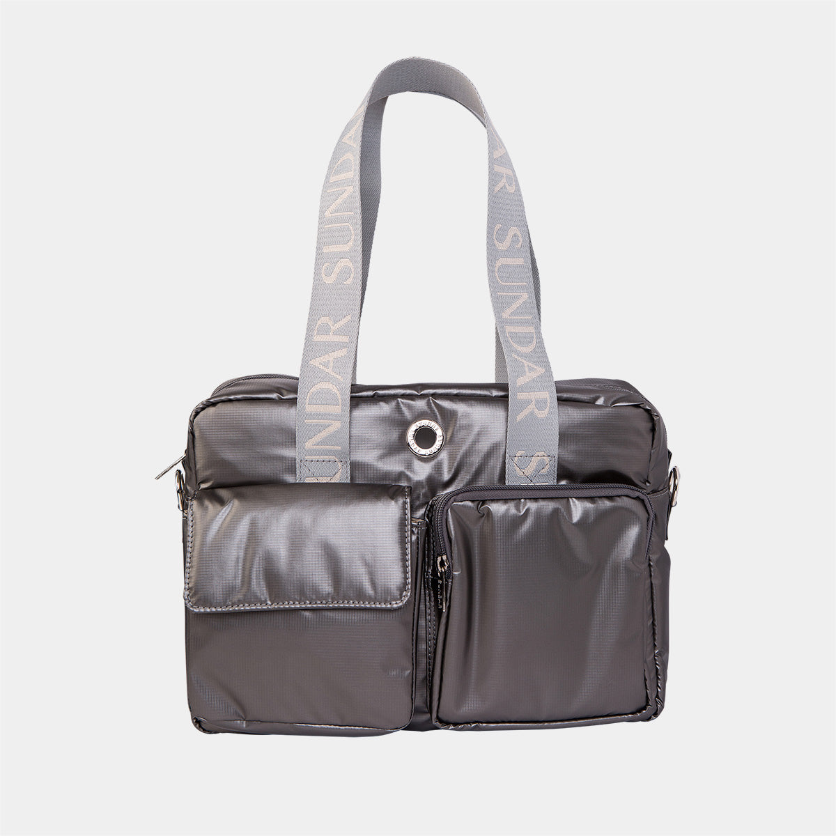 Bolsa Crossbody Mediana Gris Plomo