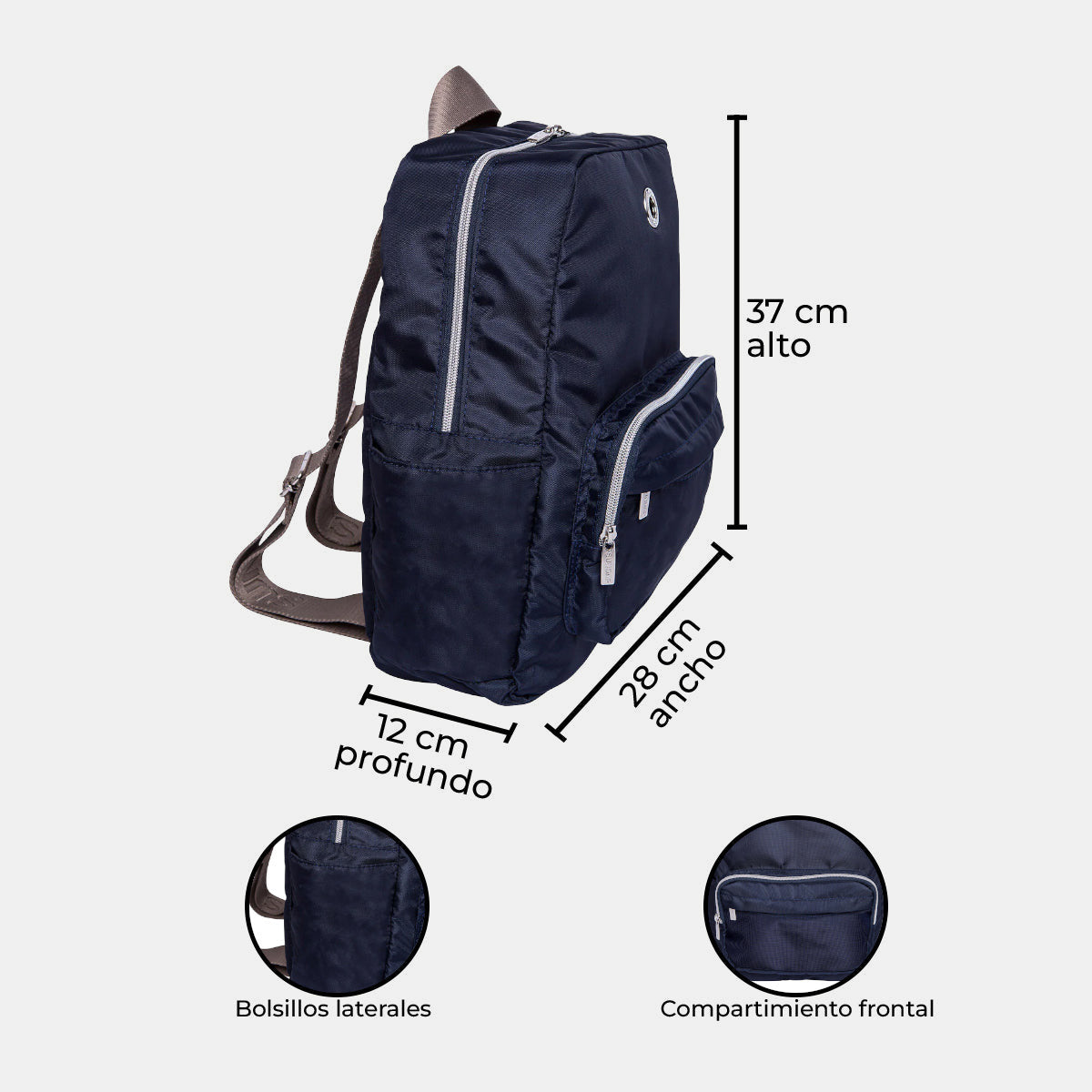 Backpack Grande Azul Marino